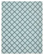 Nepal Mavi Pamuk Üzerine Yün El Dokuma Halı-246x305