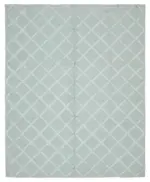 Nepal Mavi Pamuk Üzerine Yün El Dokuma Halı-246x305