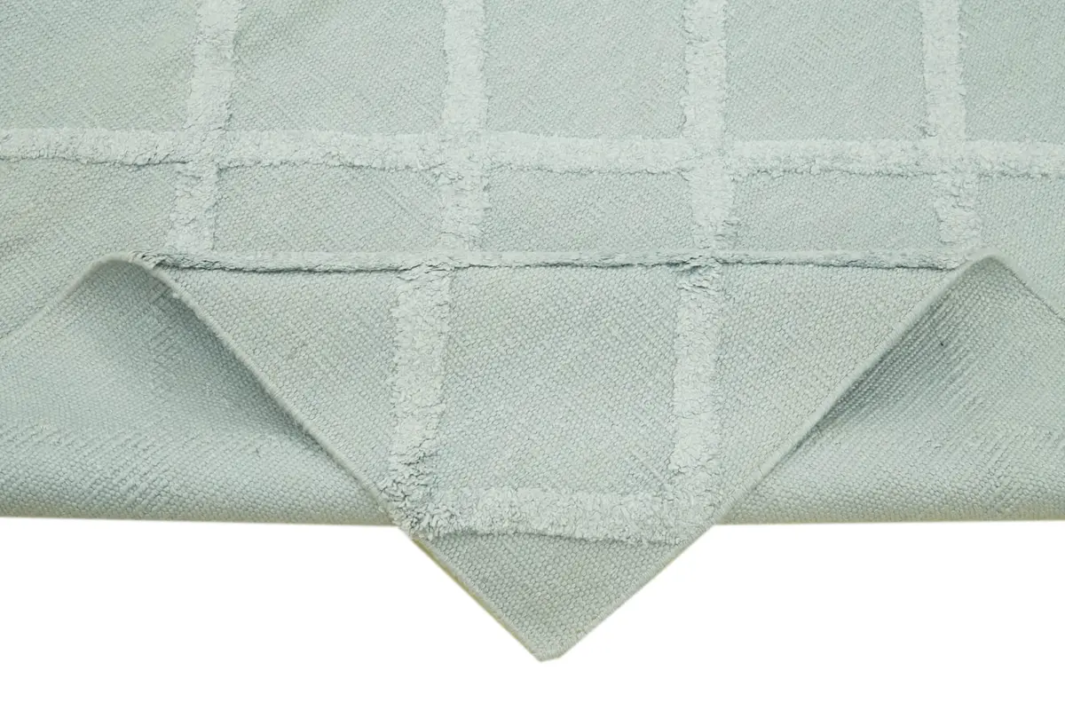 Nepal Mavi Pamuk Üzerine Yün El Dokuma Halı-246x305 - Görsel 6