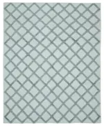 Nepal Mavi Pamuk Üzerine Yün El Dokuma Halı-246x305