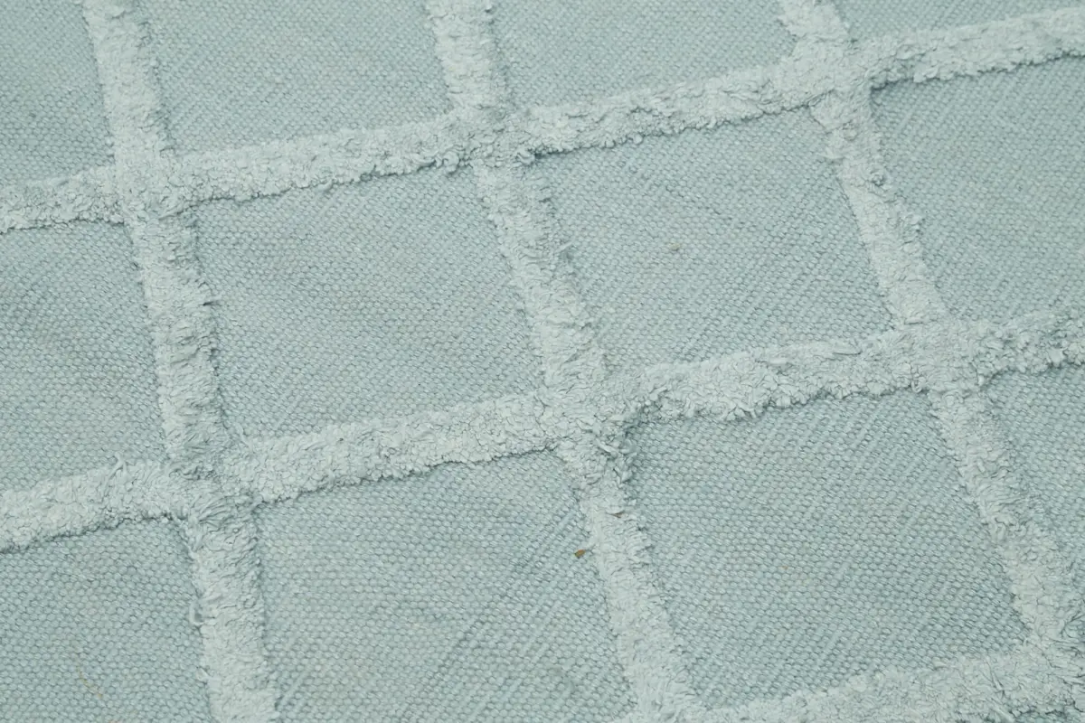 Nepal Mavi Pamuk Üzerine Yün El Dokuma Halı-246x305 - Görsel 5