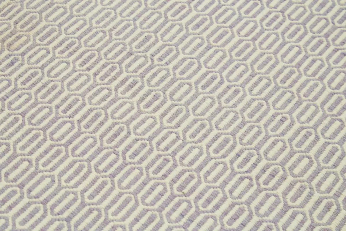 Nepal Mor Pamuk Üzerine Yün El Dokuma Halı-246x305 - Görsel 5