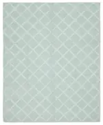 Nepal Mavi Pamuk Üzerine Yün El Dokuma Halı-246x305