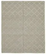 Nepal Gri Pamuk Üzerine Yün El Dokuma Halı-246x305