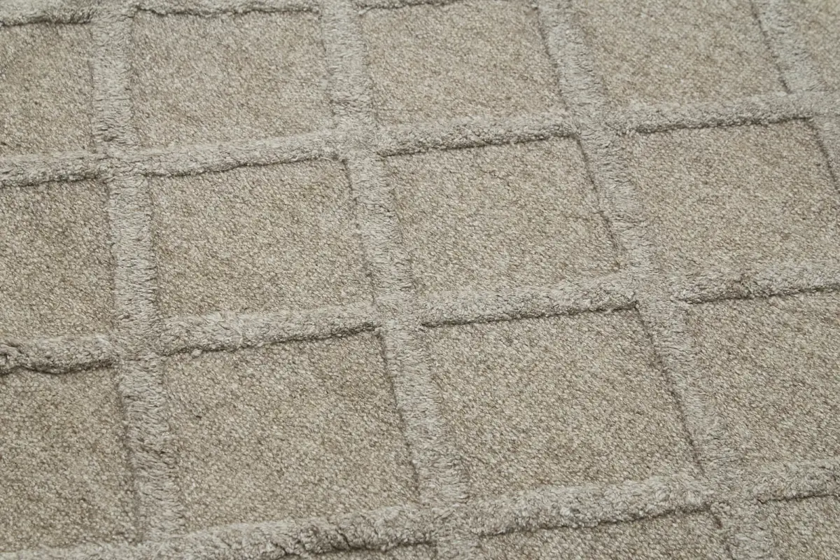 Nepal Gri Pamuk Üzerine Yün El Dokuma Halı-246x305 - Görsel 5