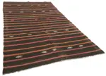 Kıl Çizgili Siyah Keçi Kılı İpliğinden El Dokuma Kilim-166x313 - Görsel 2