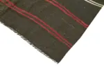 Kıl Çizgili Kahverengi Keçi Kılı İpliğinden El Dokuma Kilim-190x337 - Görsel 4