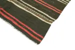 Kıl Çizgili Kahverengi Keçi Kılı İpliğinden El Dokuma Kilim-171x305 - Görsel 4
