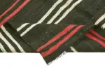 Kıl Çizgili Kahverengi Keçi Kılı İpliğinden El Dokuma Kilim-171x305 - Görsel 6