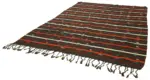 Kıl Çizgili Kahverengi Keçi Kılı İpliğinden El Dokuma Kilim-236x330 - Görsel 3