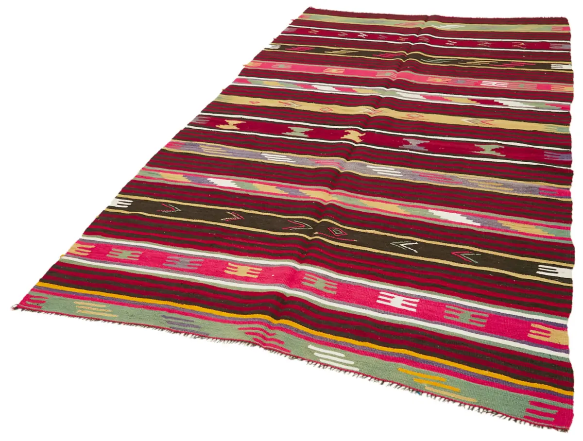 Kıl Çizgili Multi Keçi Kılı İpliğinden El Dokuma Kilim-162x290 - Görsel 3