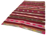 Kıl Çizgili Multi Keçi Kılı İpliğinden El Dokuma Kilim-162x290 - Görsel 3