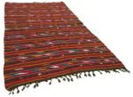 Kıl Çizgili Multi Keçi Kılı İpliğinden El Dokuma Kilim-180x321 - Görsel 2