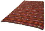 Kıl Çizgili Multi Keçi Kılı İpliğinden El Dokuma Kilim-180x321 - Görsel 3