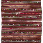 Kıl Çizgili Multi Keçi Kılı İpliğinden El Dokuma Kilim-235x337