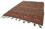 Kıl Çizgili Multi Keçi Kılı İpliğinden El Dokuma Kilim-235x337 - Görsel 3