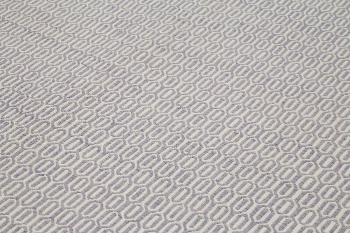 Nepal Mor Pamuk Üzerine Yün El Dokuma Halı-305x427 - Görsel 5