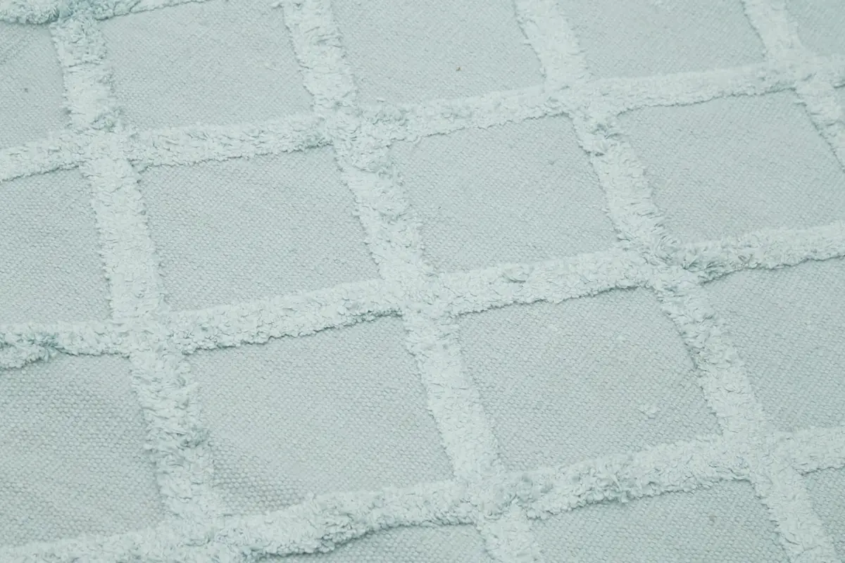 Nepal Mavi Pamuk Üzerine Yün El Dokuma Halı-244x305 - Görsel 5