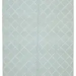 Nepal Mavi Pamuk Üzerine Yün El Dokuma Halı-244x305