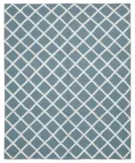 Nepal Mavi Pamuk Üzerine Yün El Dokuma Halı-244x305