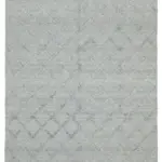 Nepal Gri Pamuk Üzerine Yün El Dokuma Halı-244x305