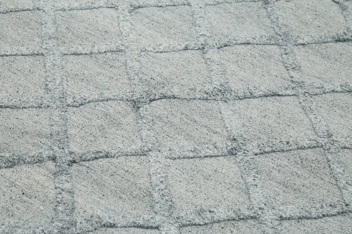 Nepal Gri Pamuk Üzerine Yün El Dokuma Halı-244x305 - Görsel 5