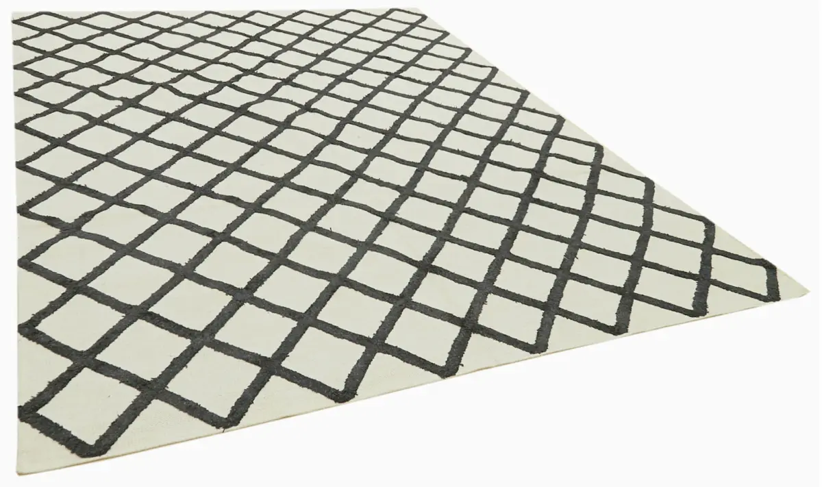 Nepal Bej Pamuk Üzerine Yün El Dokuma Halı-244x305 - Görsel 2