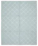 Nepal Mavi Pamuk Üzerine Yün El Dokuma Halı-244x305