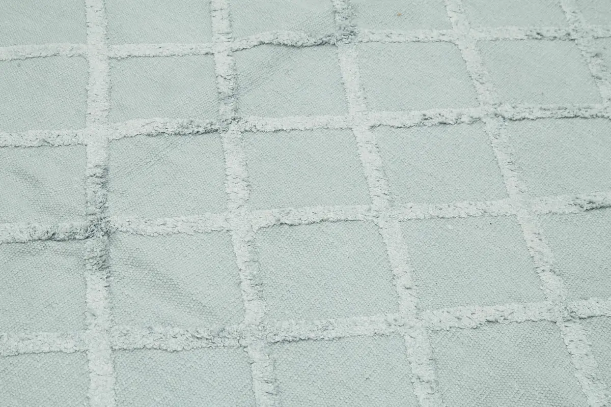 Nepal Mavi Pamuk Üzerine Yün El Dokuma Halı-244x305 - Görsel 5