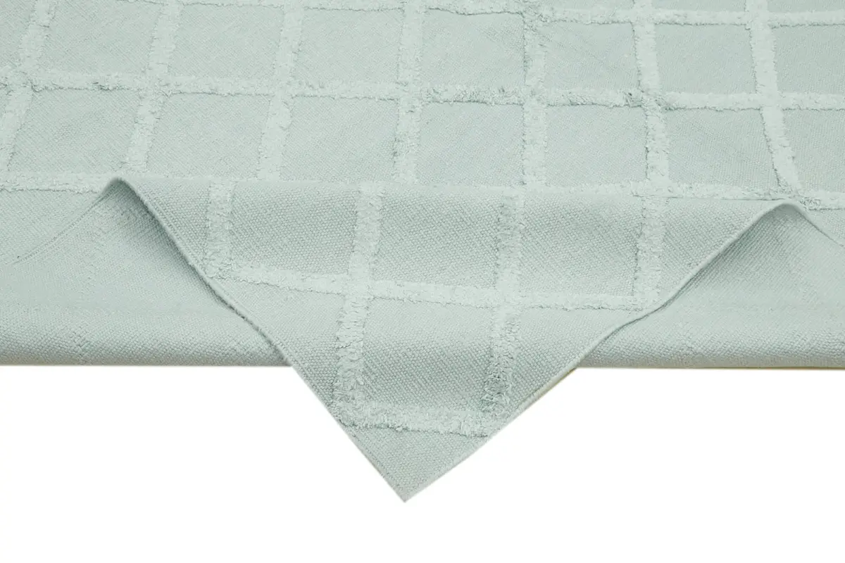 Nepal Mavi Pamuk Üzerine Yün El Dokuma Halı-244x305 - Görsel 6