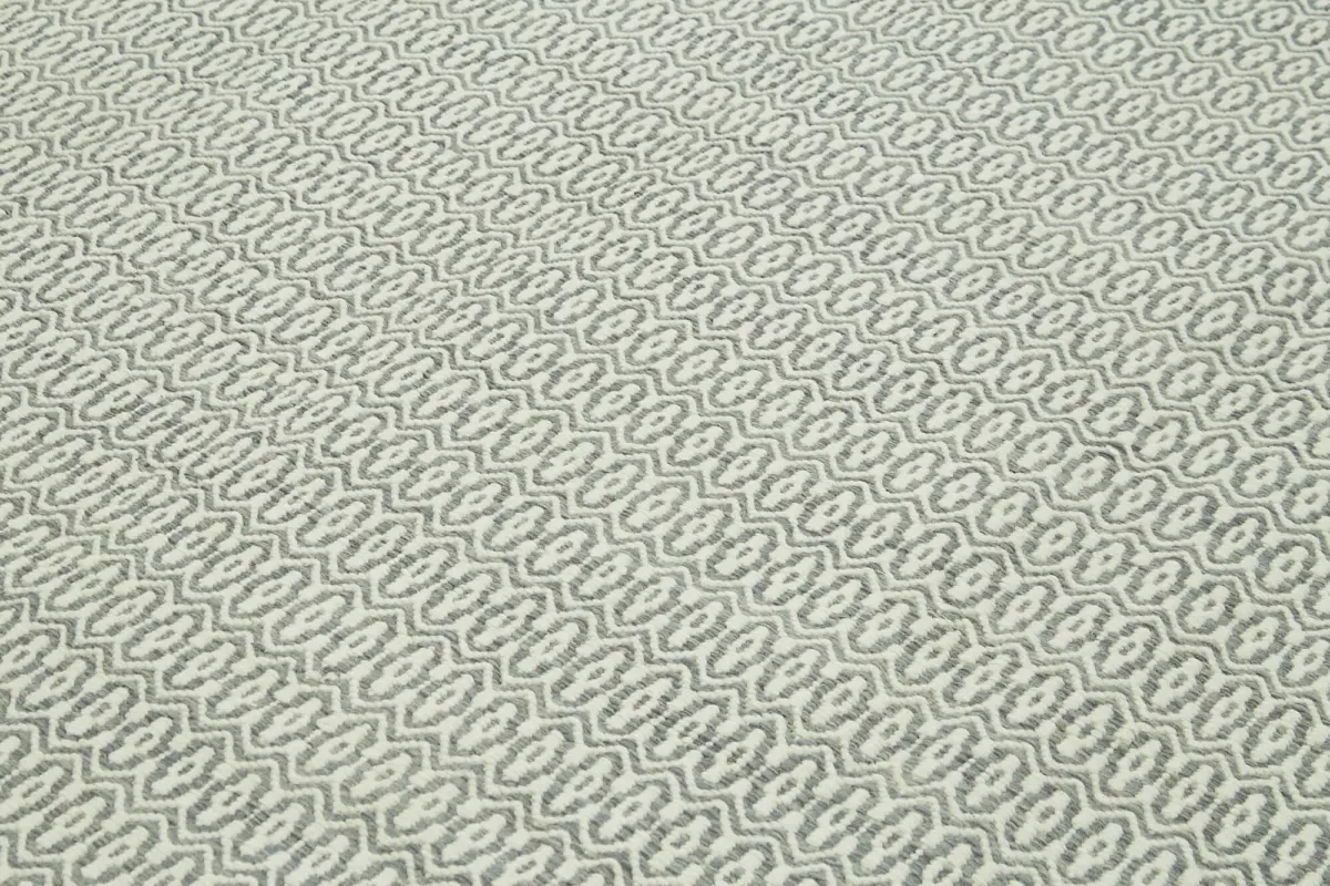 Nepal Gri Pamuk Üzerine Yün El Dokuma Halı-274x366 - Görsel 5