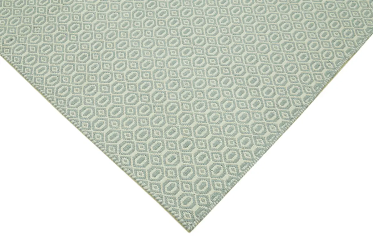 Nepal Mavi Pamuk Üzerine Yün El Dokuma Halı-274x366 - Görsel 4