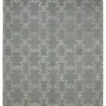 Nepal Gri Pamuk Üzerine Yün El Dokuma Halı-244x305