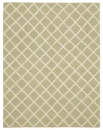 Nepal Bej Pamuk Üzerine Yün El Dokuma Halı-244x305