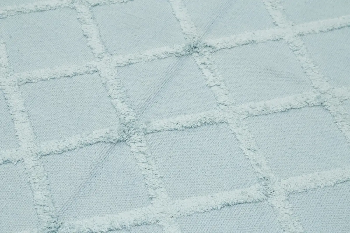 Nepal Mavi Pamuk Üzerine Yün El Dokuma Halı-183x274 - Görsel 5