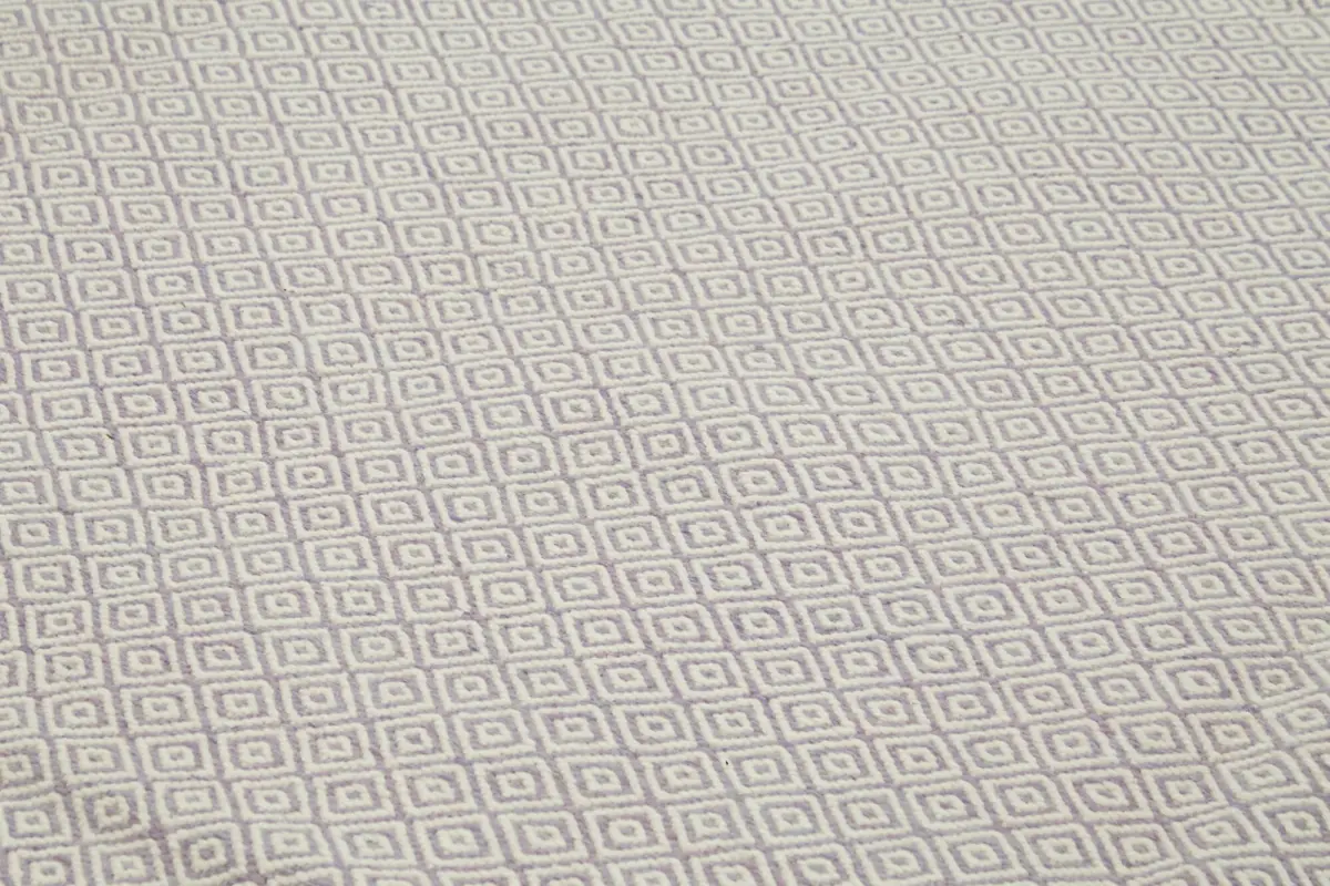 Nepal Mor Pamuk Üzerine Yün El Dokuma Halı-274x366 - Görsel 5