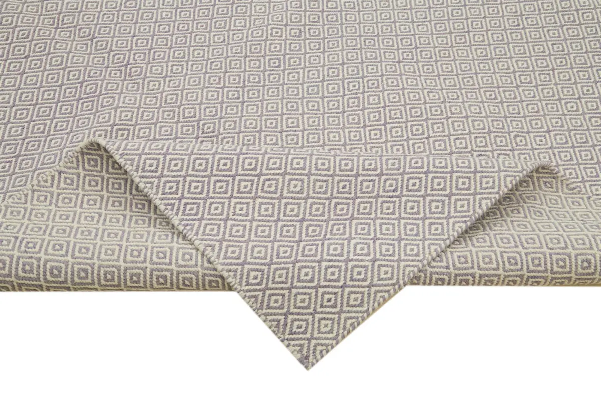 Nepal Mor Pamuk Üzerine Yün El Dokuma Halı-274x366 - Görsel 6