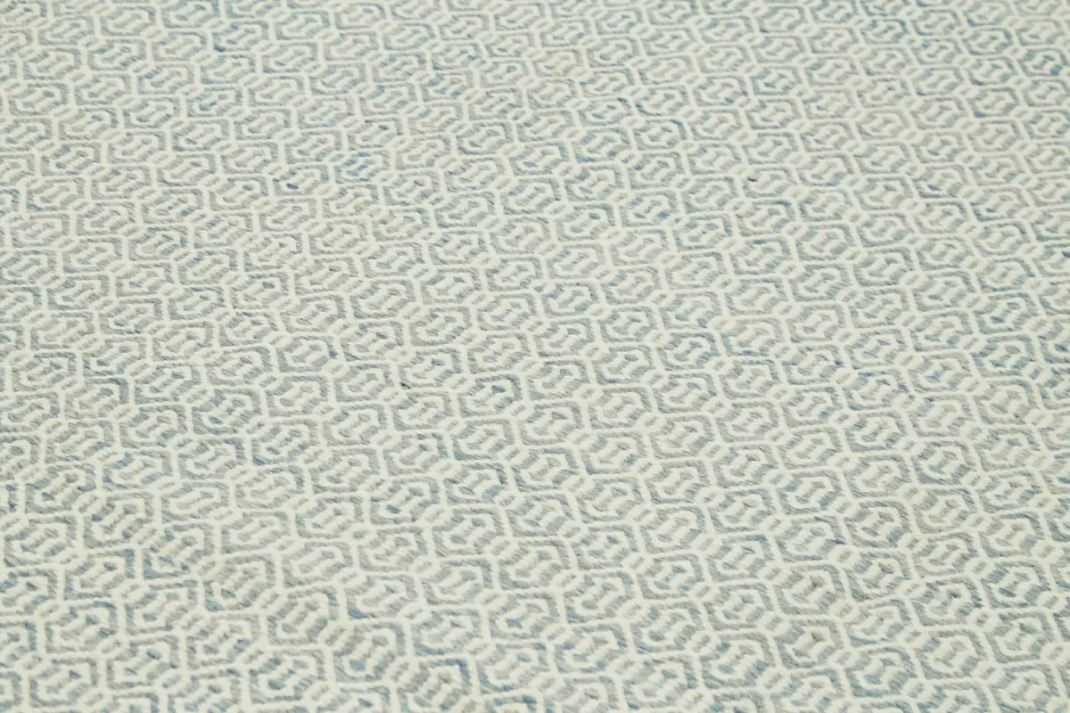Nepal Mavi Pamuk Üzerine Yün El Dokuma Halı-274x366 - Görsel 5
