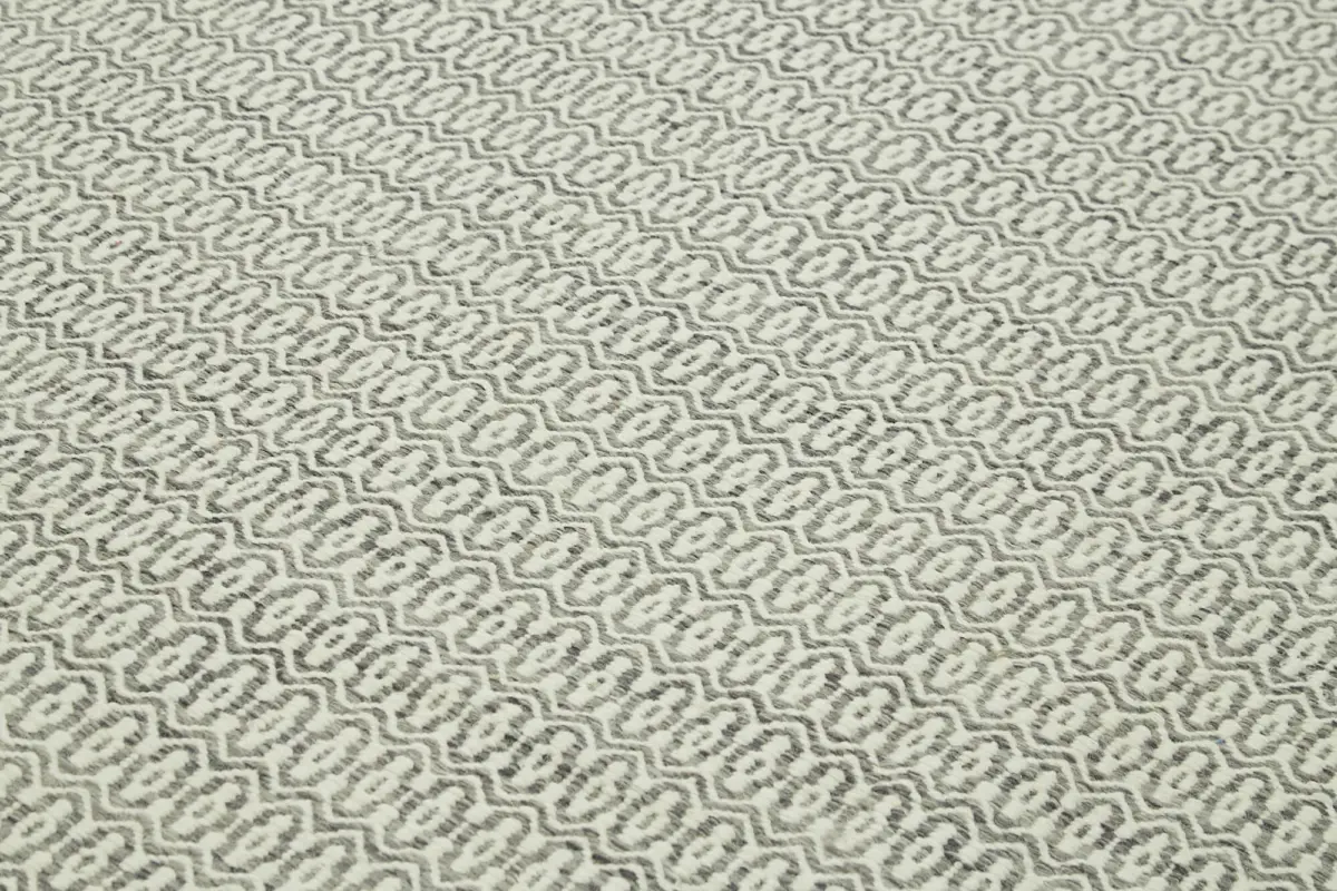 Nepal Gri Pamuk Üzerine Yün El Dokuma Halı-274x366 - Görsel 5