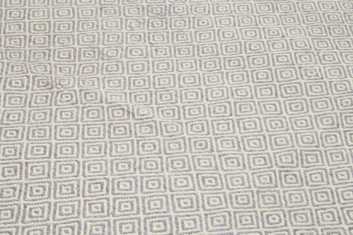 Nepal Mor Pamuk Üzerine Yün El Dokuma Halı-274x366 - Görsel 5