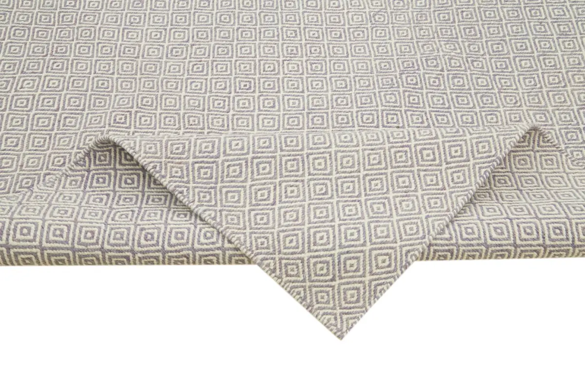 Nepal Mor Pamuk Üzerine Yün El Dokuma Halı-274x366 - Görsel 6