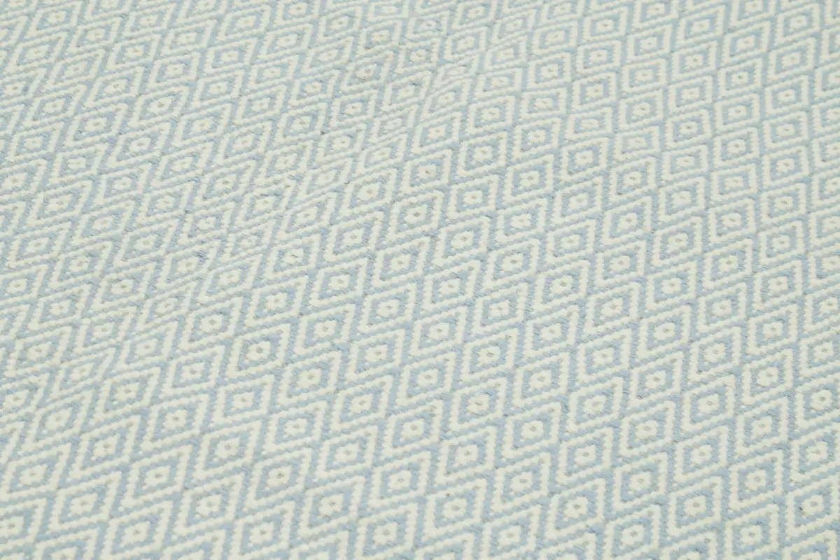 Nepal Mavi Pamuk Üzerine Yün El Dokuma Halı-274x365 - Görsel 5