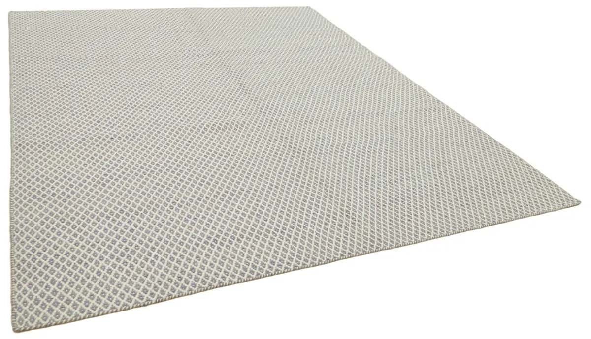 Nepal Mor Pamuk Üzerine Yün El Dokuma Halı-246x305 - Görsel 2