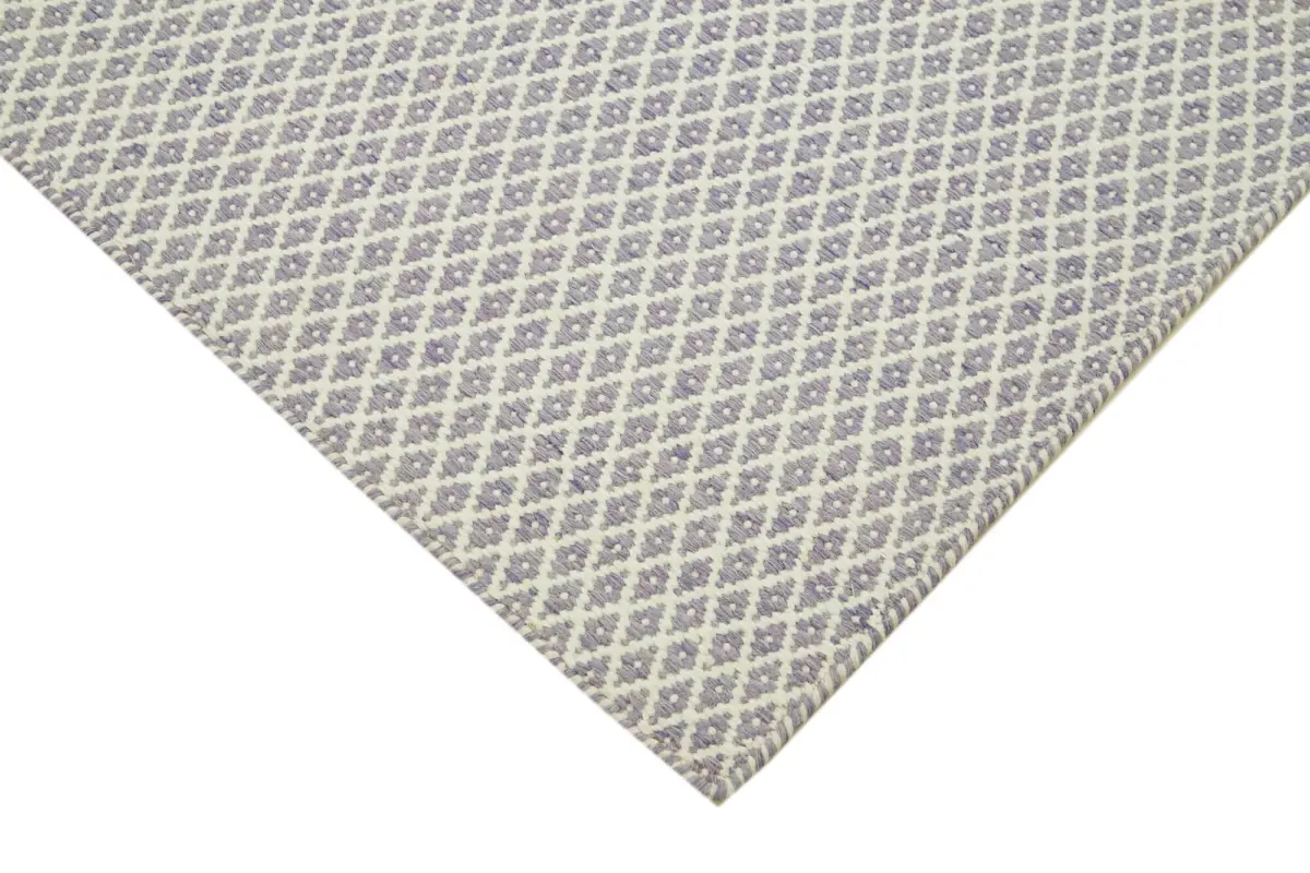 Nepal Mor Pamuk Üzerine Yün El Dokuma Halı-246x305 - Görsel 4