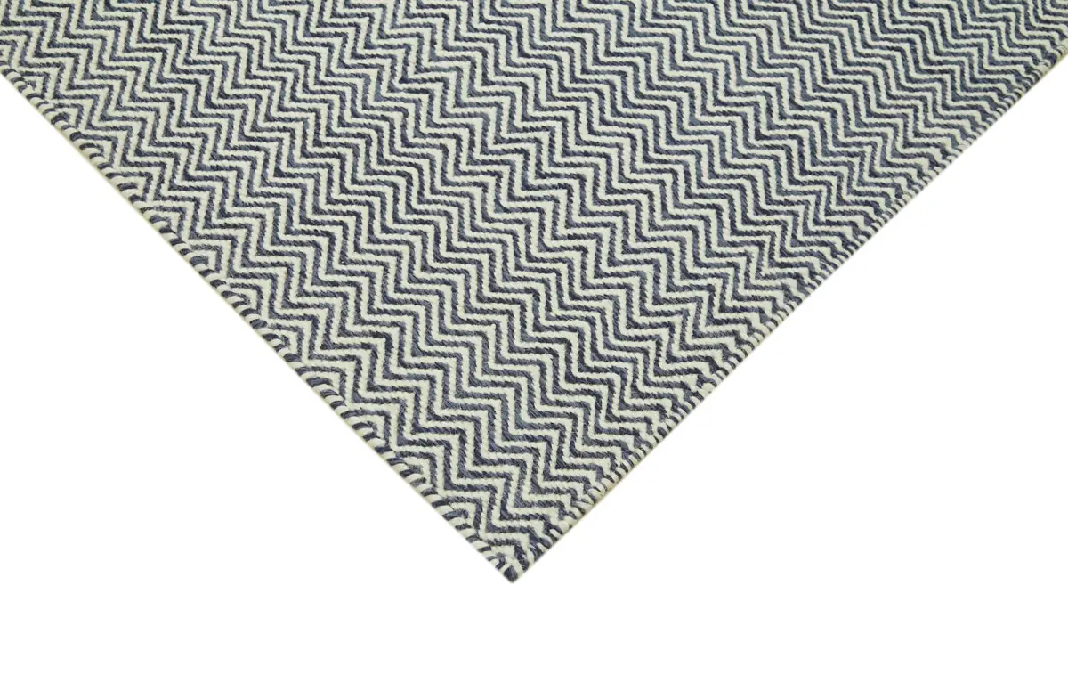 Nepal Gri Pamuk Üzerine Yün El Dokuma Halı-244x305 - Görsel 4