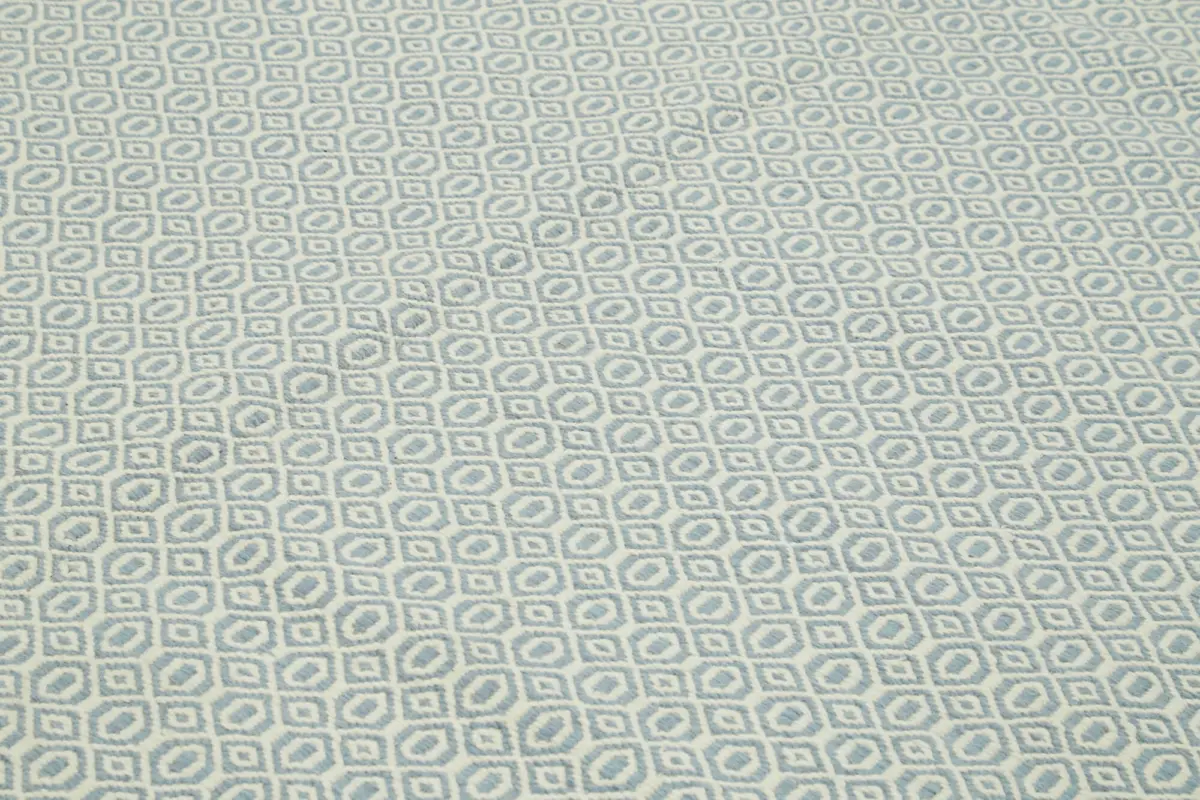 Nepal Mavi Pamuk Üzerine Yün El Dokuma Halı-244x305 - Görsel 5