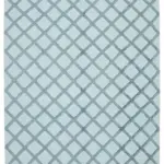 Nepal Mavi Pamuk Üzerine Yün El Dokuma Halı-246x305