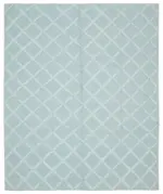 Nepal Mavi Pamuk Üzerine Yün El Dokuma Halı-244x305