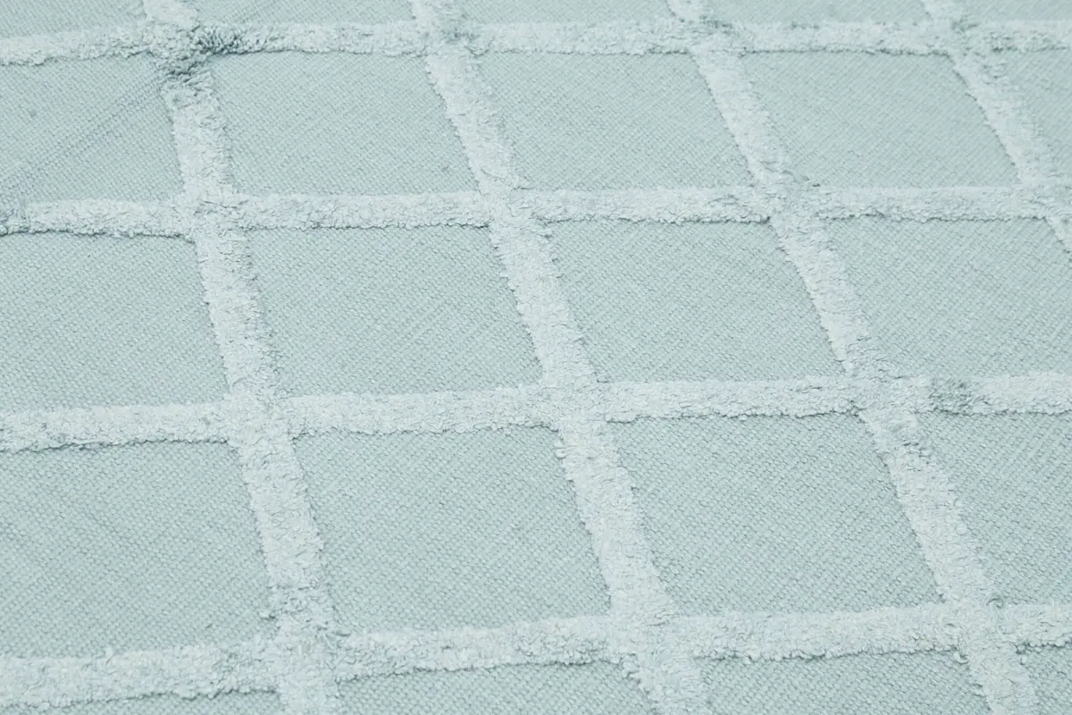 Nepal Mavi Pamuk Üzerine Yün El Dokuma Halı-244x305 - Görsel 5