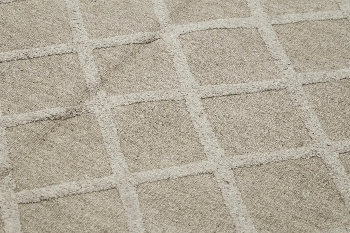 Nepal Kahverengi Pamuk Üzerine Yün El Dokuma Halı-216x277 - Görsel 5